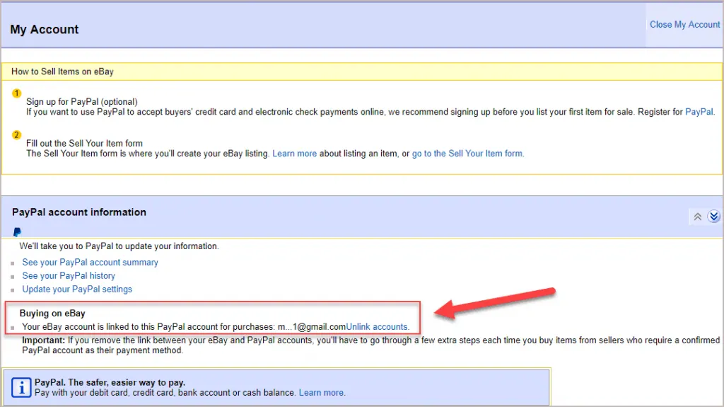 Can I go back to PayPal on eBay?