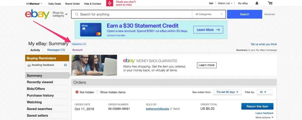 Can I sell on eBay with personal account?
