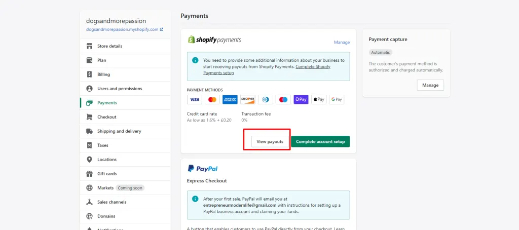 Comment utiliser un compte PayPal sur Shopify ?