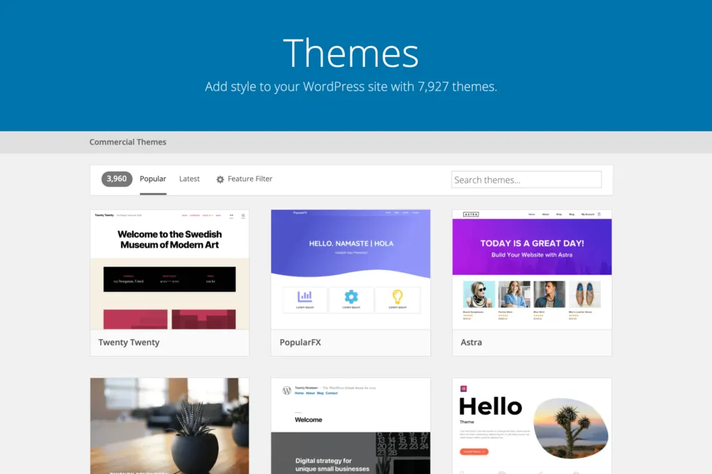 How do I update a third party theme in WordPress?