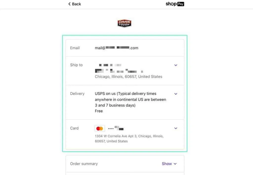 What happens when you use shop pay?