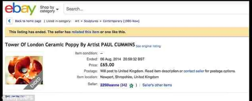 What has been sold on eBay?